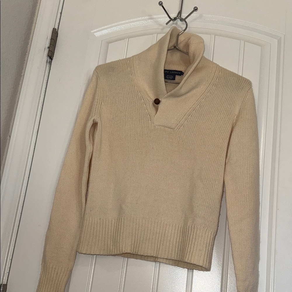 Ralph Lauren Beige Cowl Neck cashmere women’s Sweater - Picture 7 of 16